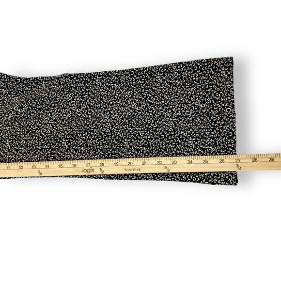 Anthropologie Womens Essential Crop Flare Pants Small Black Leopard Pull On - Picture 13 of 15